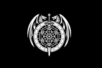 crest round table change world logo design