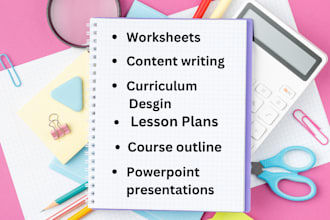 design math worksheets, curriculum, lesson plans