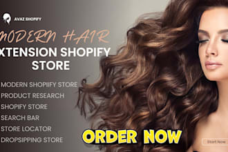 design hair extension shopify store, hair extension, hair extension website