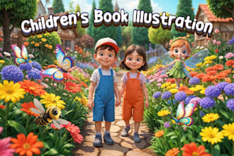 design children story book illustration and cover