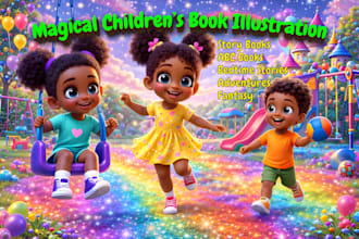 children book illustrations and children book cover