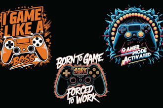 make high quality skull gaming logo and t shirt design