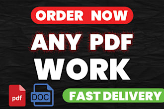 provide you service of editable PDF or files conversion