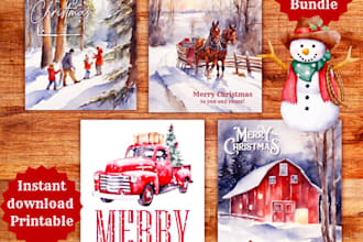 design amazing christmas, greeting or holiday card