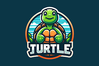 design high quality turtle mascot logo for your business