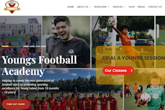 football academy website soccer website soccer academy website football website