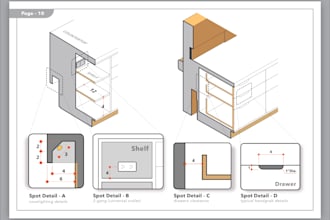 draw plans for cabinet, furniture and shop drawings