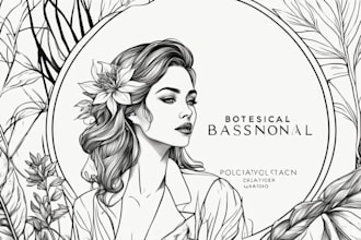 create a feminine signature,real estate, botanical boho logo design