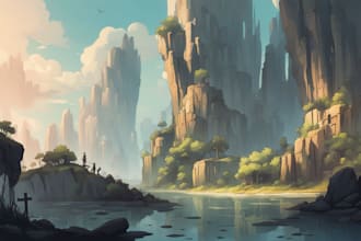 create concept art for environments and landscape