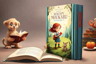 illustrate fantasy and children book cover design
