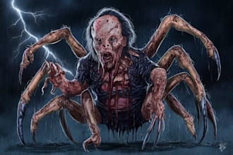 draw horror character illustration