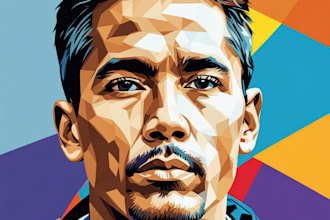 draw wpap pop art sport potrait
