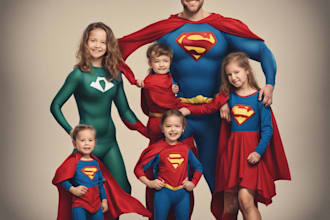 creating artwork of your family superhero character