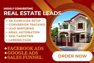 do real estate leads facebook ad google ad real estate sales funnel vacant leads