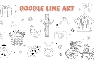 create fun and custom doodle illustration for you