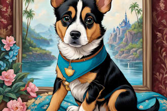 draw pet portrait with disney style