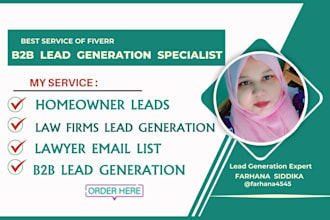 provide homeowner leads  lawyer email lists and law firms lead generation