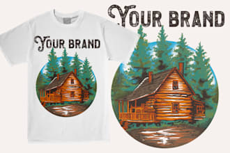 make retro vintage t shirt design and illustration