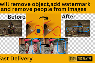 remove text, remove person and people, or remove objects from images