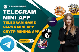 develop telegram based mini app and game