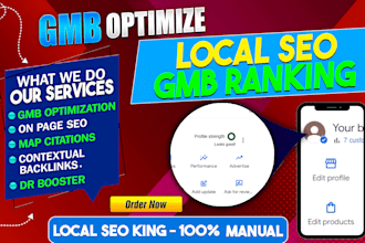 optimize gmb for monthly local SEO via google maps citations, ranking
