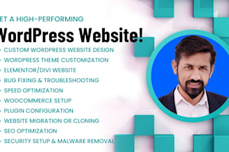 develop your wordpress website and redesign website