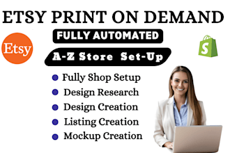 setup shopify etsy print on demand store printful printify pod products upload