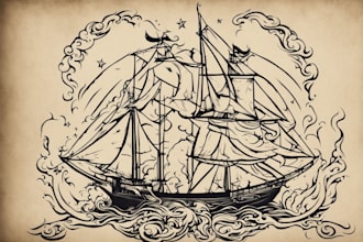 create old school or traditional tattoo design