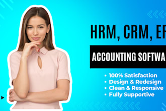create software solutions for hrm, CRM, erp, and accounting