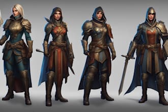 draw fantasy scifi custom characters and concept
