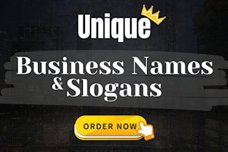 create catchy business names slogans with domain check