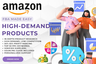 do indepth amazon fba wholesale product research, hunting and listing