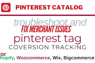 upload pinterest catalog, fix merchant issues