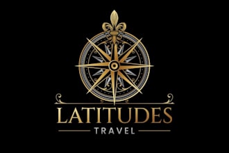 vintage antique travel agency logo design