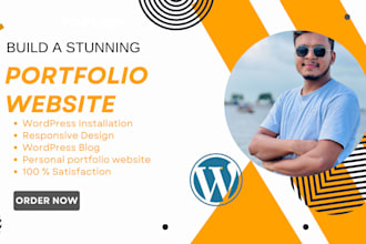 design a professional personal portfolio and blog wordpress website