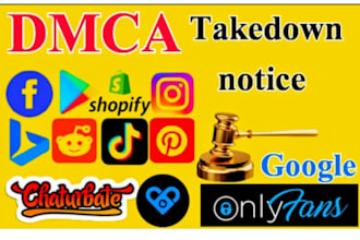 takedown harassing defaming report to google,reddit,yt,tiktok,fb,ig,x under dmca