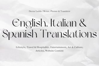 translate from english to italian, spanish and viceversa