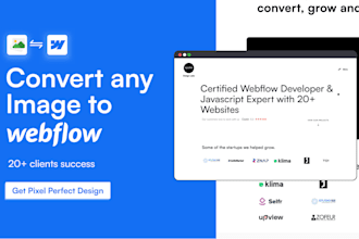 convert any image or website reference into webflow website