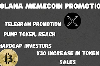 solana memecoin promotion, crypto telegram marketing sell out 500m token presale