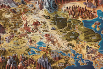 create a high quality fantasy map