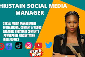 be your monthly christian social media manager and content calendar creator