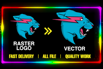 do vector tracing,vectorize, redraw,image, logo,sketch into vector