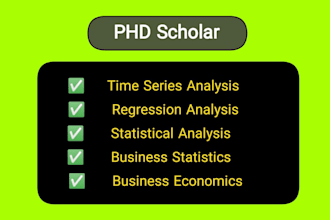 tutor statistical regression time series analysis business economics statistics