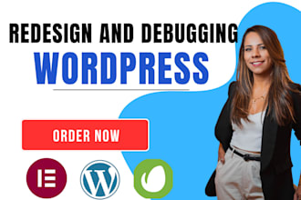 urgently redesign and customize wordpress fix elementor errors and debugging