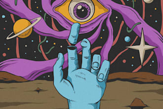 do amazing vintage of psychedelic,stoner,trippy,weed