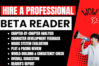 be beta read your contemporary   fiction novel, young adult, science fiction