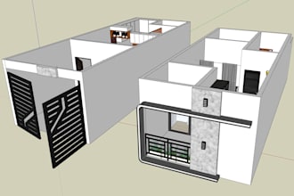 do 2d and 3d drawings using sketchup and autocad