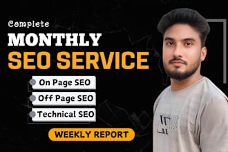 do complete monthly SEO service for google top ranking