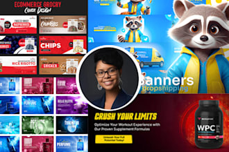 design shopify dropshipping store banner website banner, hero image wix