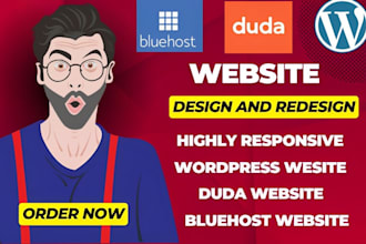 design duda website bluehost website wordpress hostinger website in 48 hours